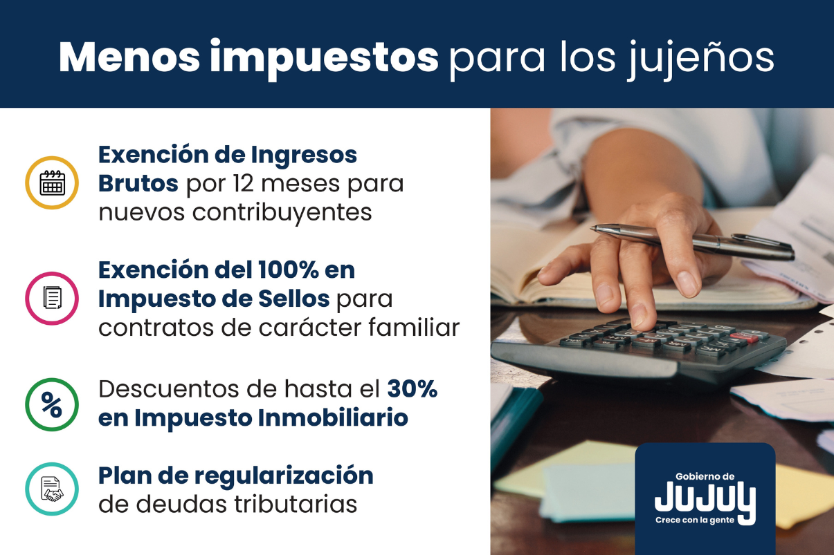 Menos impuestos para los jujeños