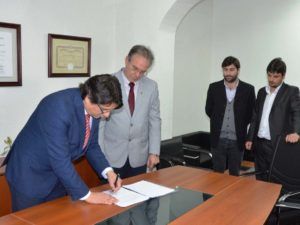 Se firmo un convenio de colaboración reciproca con el fin de trabajar en el proyecto de obra del “Nuevo edificio del Ministerio Publico de la Acusación”. 