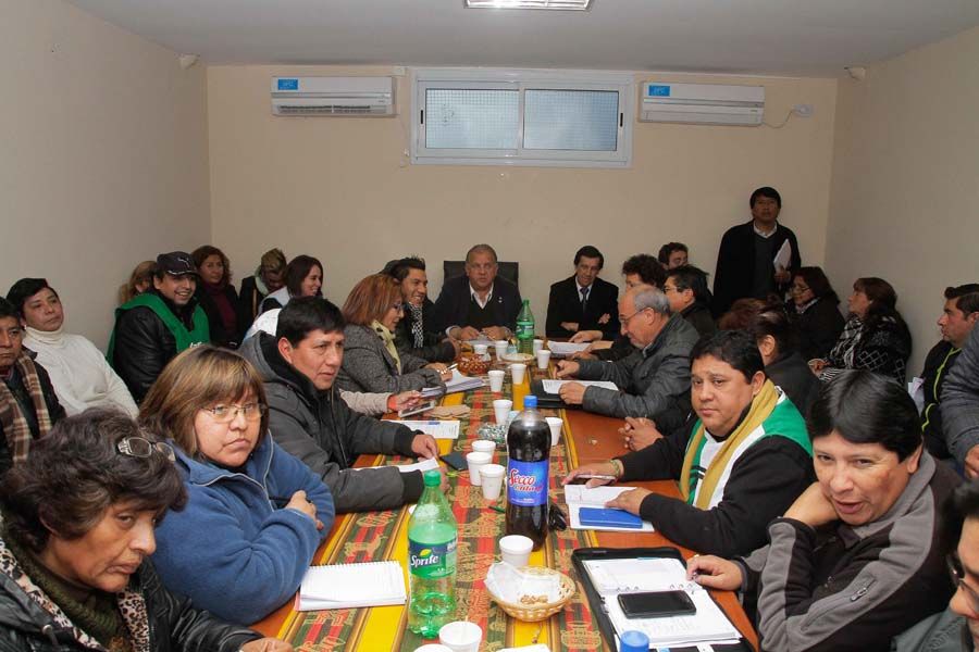Reunión con gremios estatales que encabezaron los Ministros Cabana Fusz y Sadir