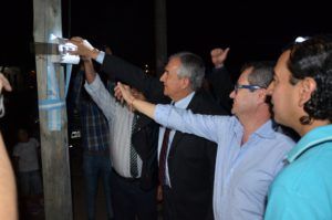 El gobernador, Gerardo Morales, inauguró servicio de alumbrado público en Barrio Bajo Moralito, en San Pedro