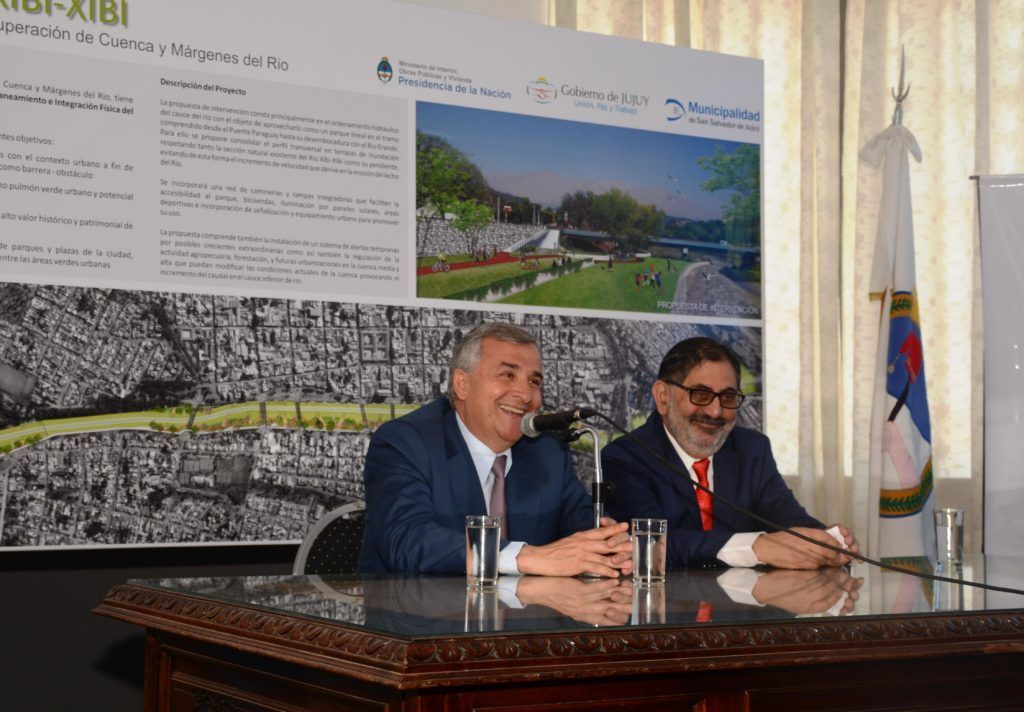 Morales junto al intendente Jorge presentaron el plan de recuperación del rio Xibi Xibi