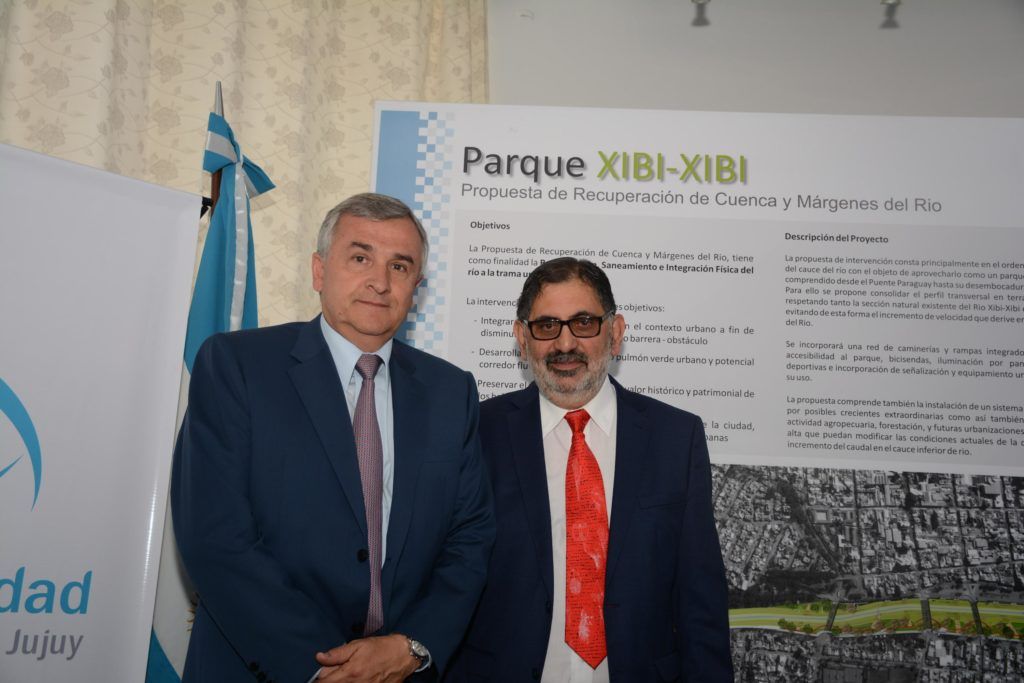 Morales junto al intendente Jorge presentaron el plan de recuperación del rio Xibi Xibi