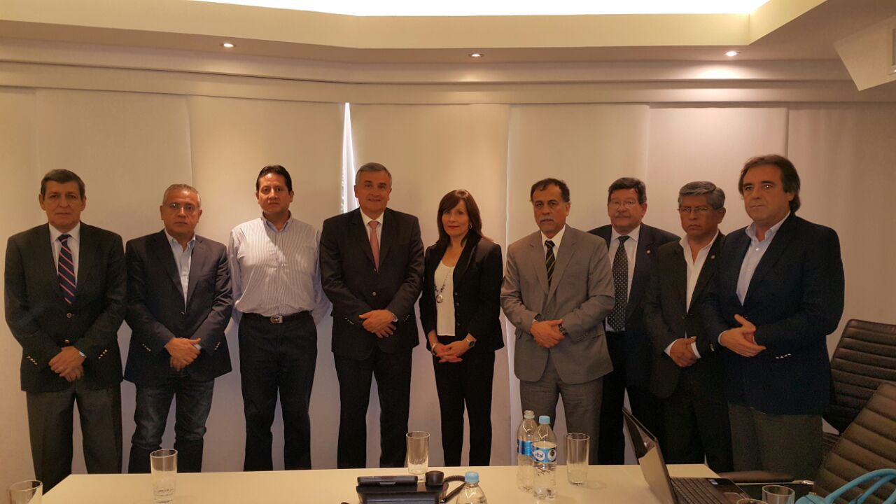 Gobernador Gerardo Morales en Bolivia, en la ExpoCruz 2016