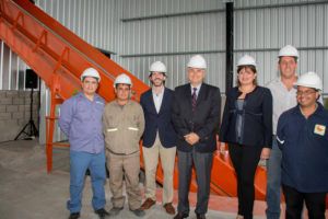 Morales y la ministra Zigaran visitaron la planta de tratamiento de residuos sólidos urbanos. 