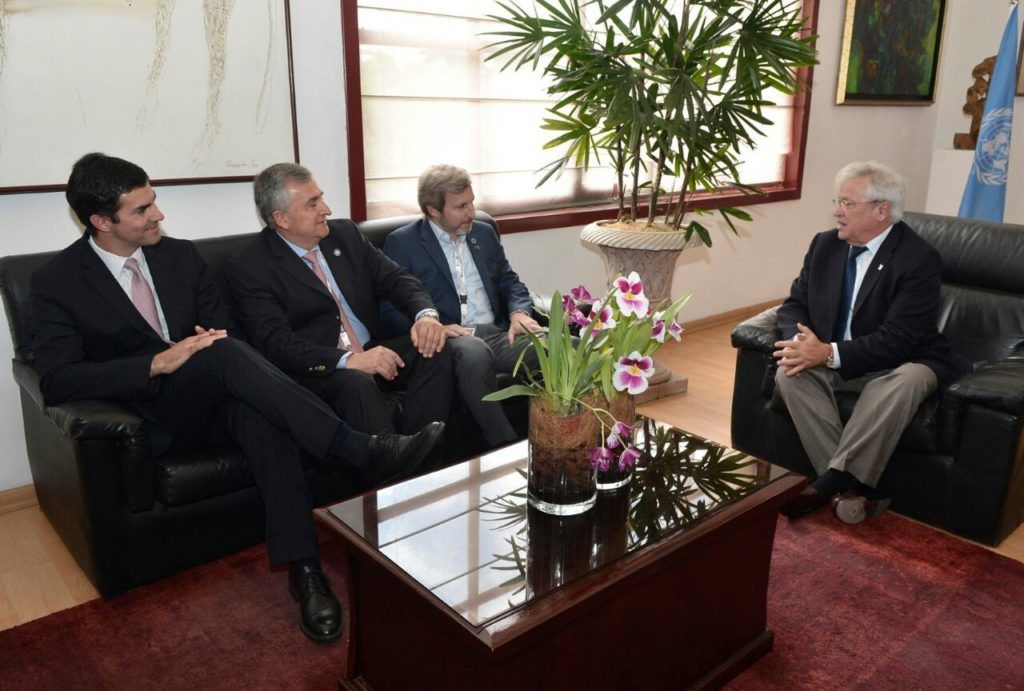 Frigerio, Morales y Urtubey se reunieron con el secretario de Hábitat III, Joan Clos. 