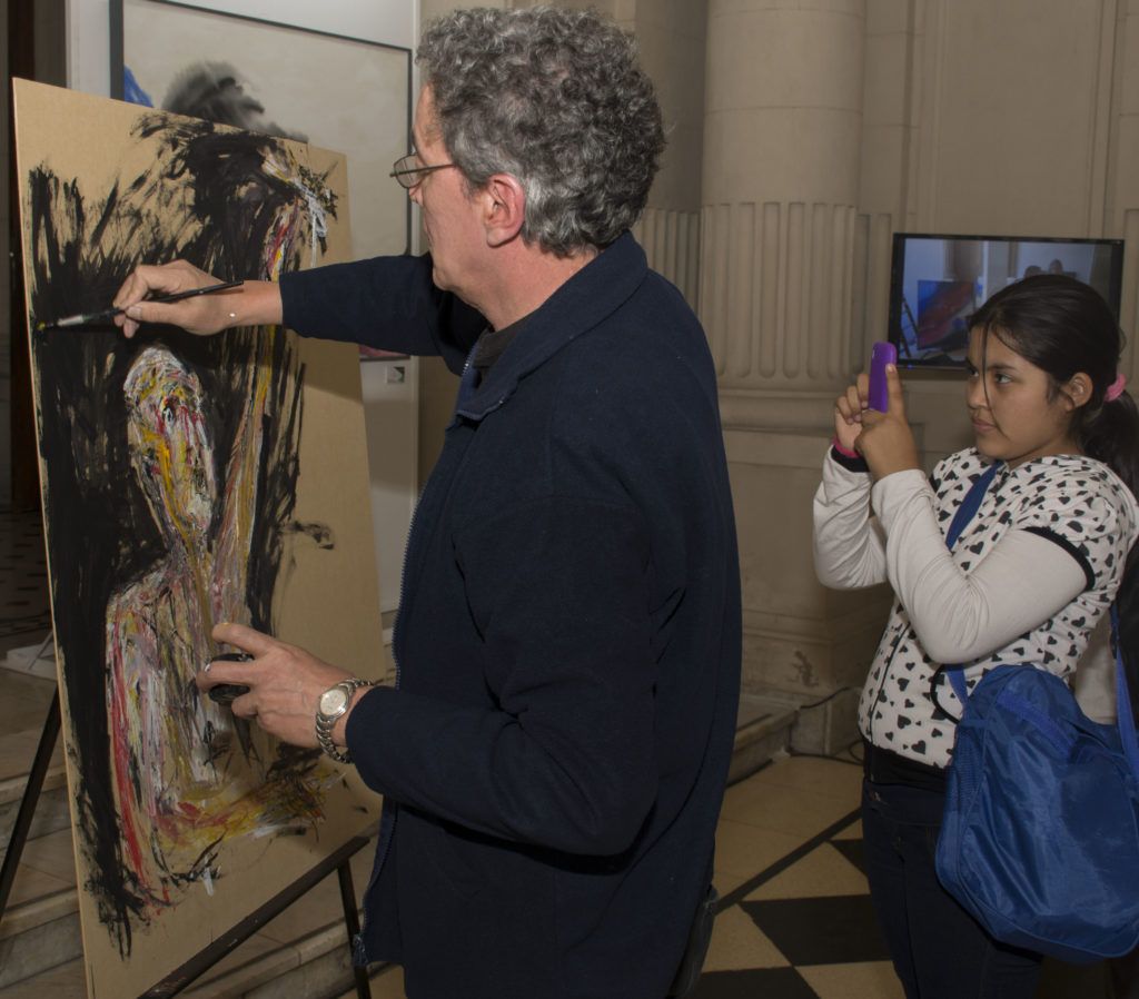 Los artistas jujeños realizaron sus obras en Casa de Gobierno