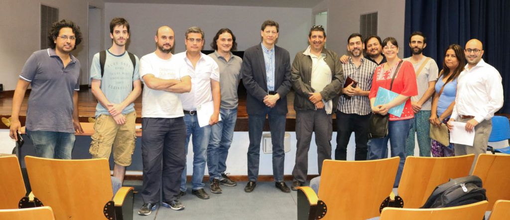 Aldana con realizadores, productores y técnicos de Catamarca