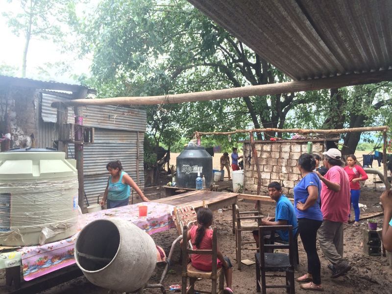 Familias de Lozano fueron afectadas por las fuertes lluvias.