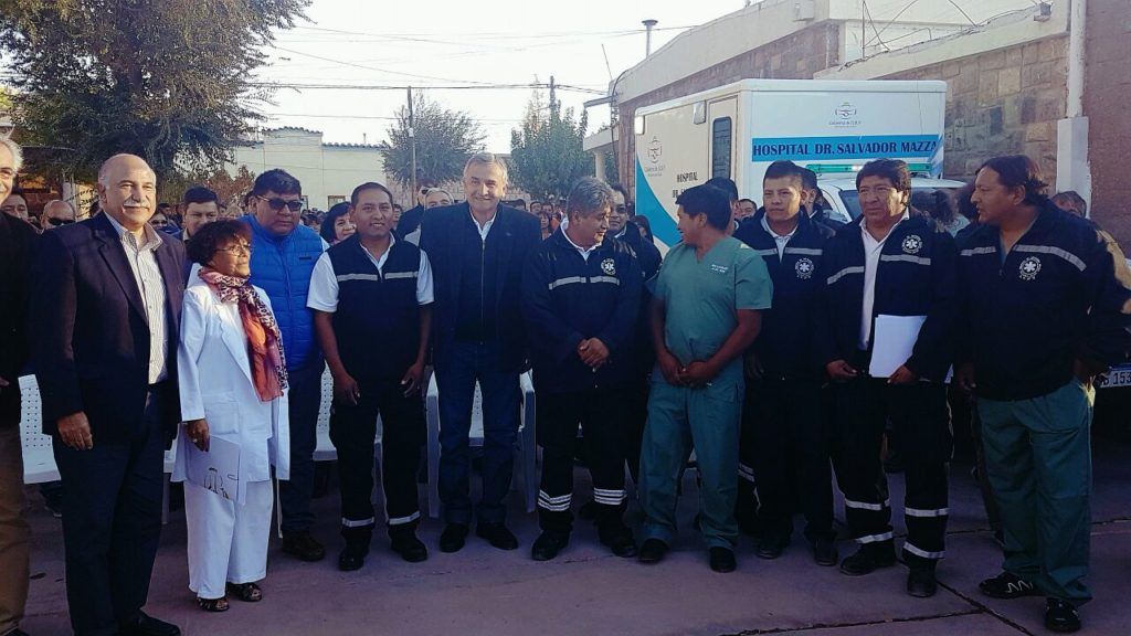 Gerardo Morales encabezó el acto inaugural del laboratorio del hospital "Dr. Salvador Mazza".
