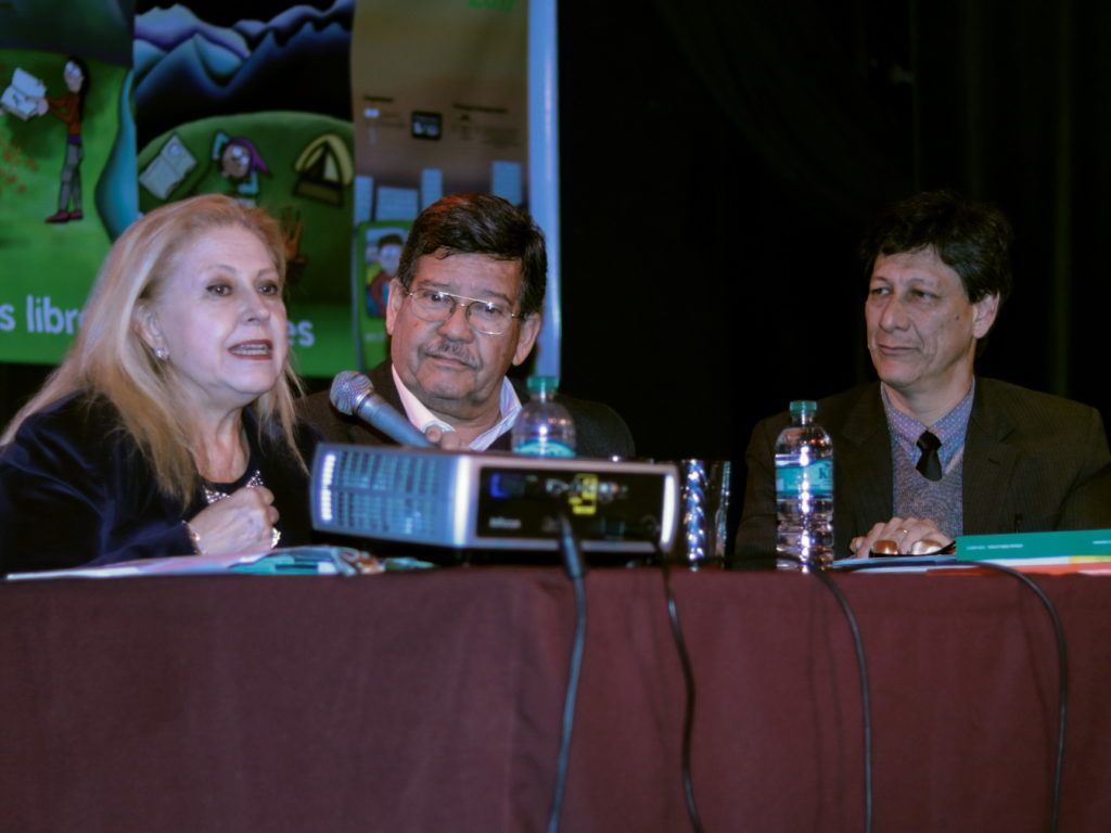 García del CFI, Oehler y Aldana durante la presentación de la Edición