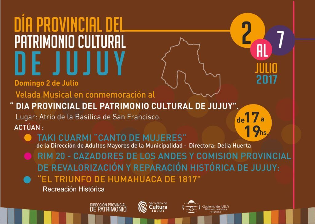 DIA PROVINCIAL DEL PATRIMONIO Domingo 2 de julio 2017