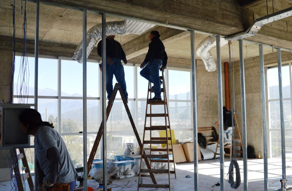 obras en el sector Museo