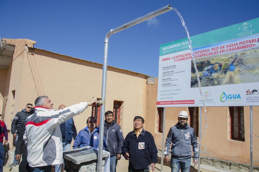 Morales inauguró un sistema de agua potable en Casabindo.