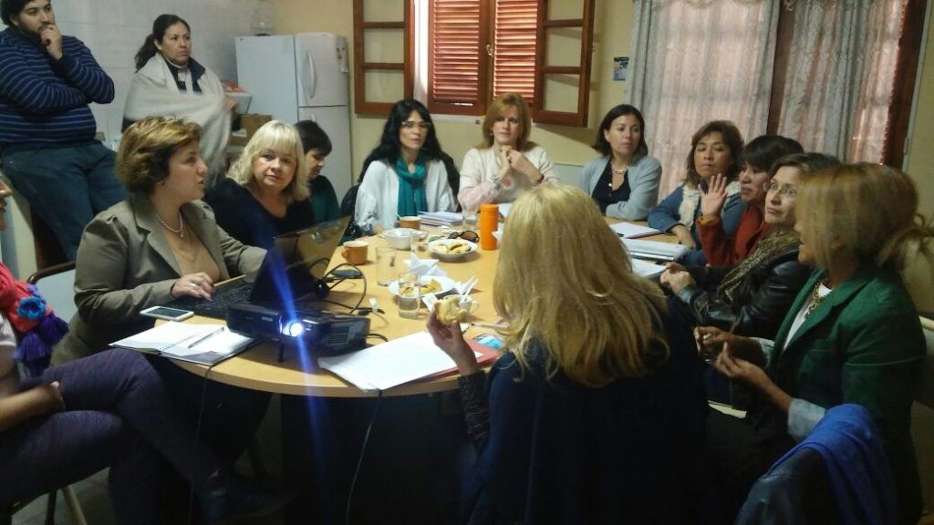 Directoras de nivel y coordinadores de modalidades en el encuentro con la secretaria Brajcich.