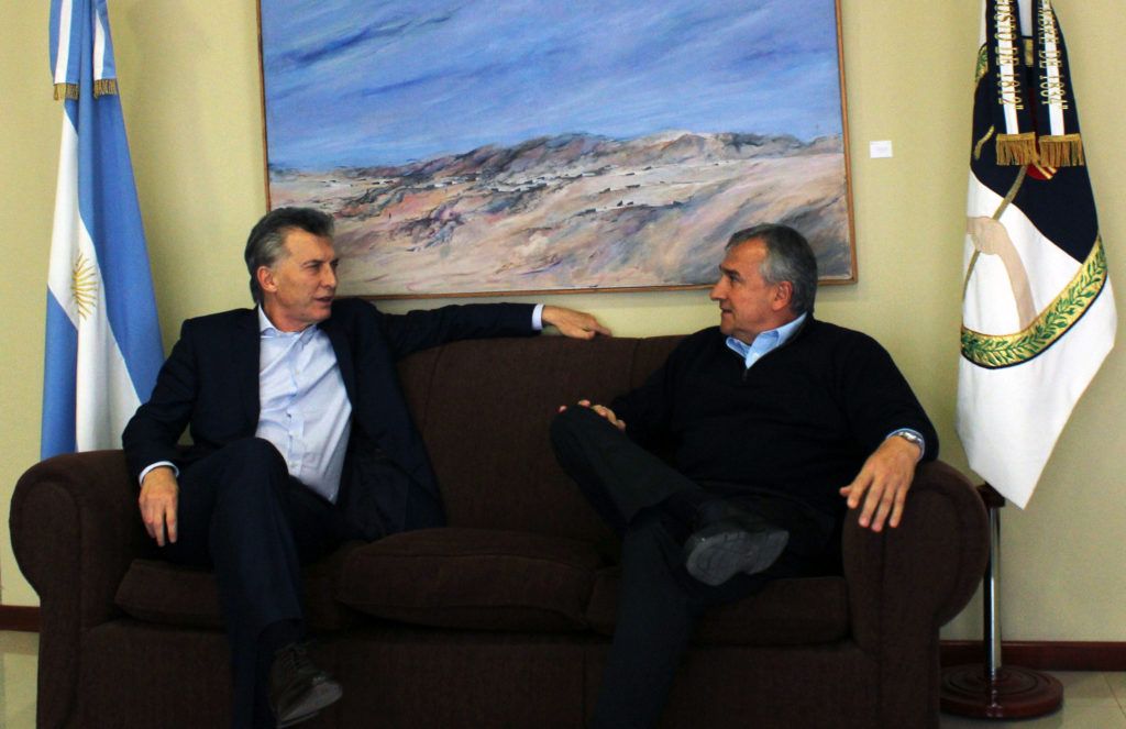El presidente Macri junto al gobernador Morales.
