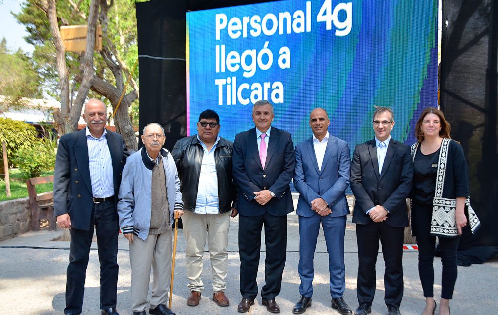El Gobernador Gerardo Morales inaugurando el 4G en Tilcara.