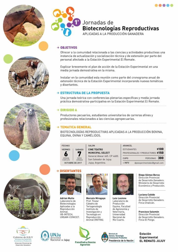 Detalles de las jornadas y organismos involucrados