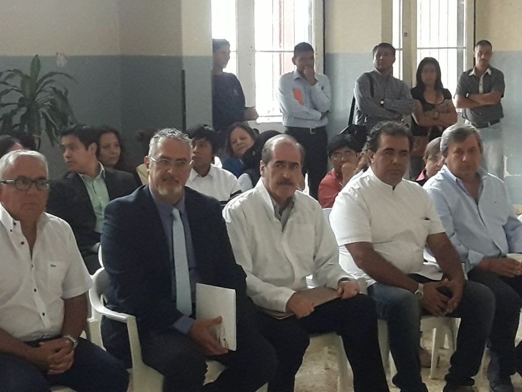 Ministro Bouhid junto al Intendente Julio Bravo y al nuevo Director Osvaldo Bona