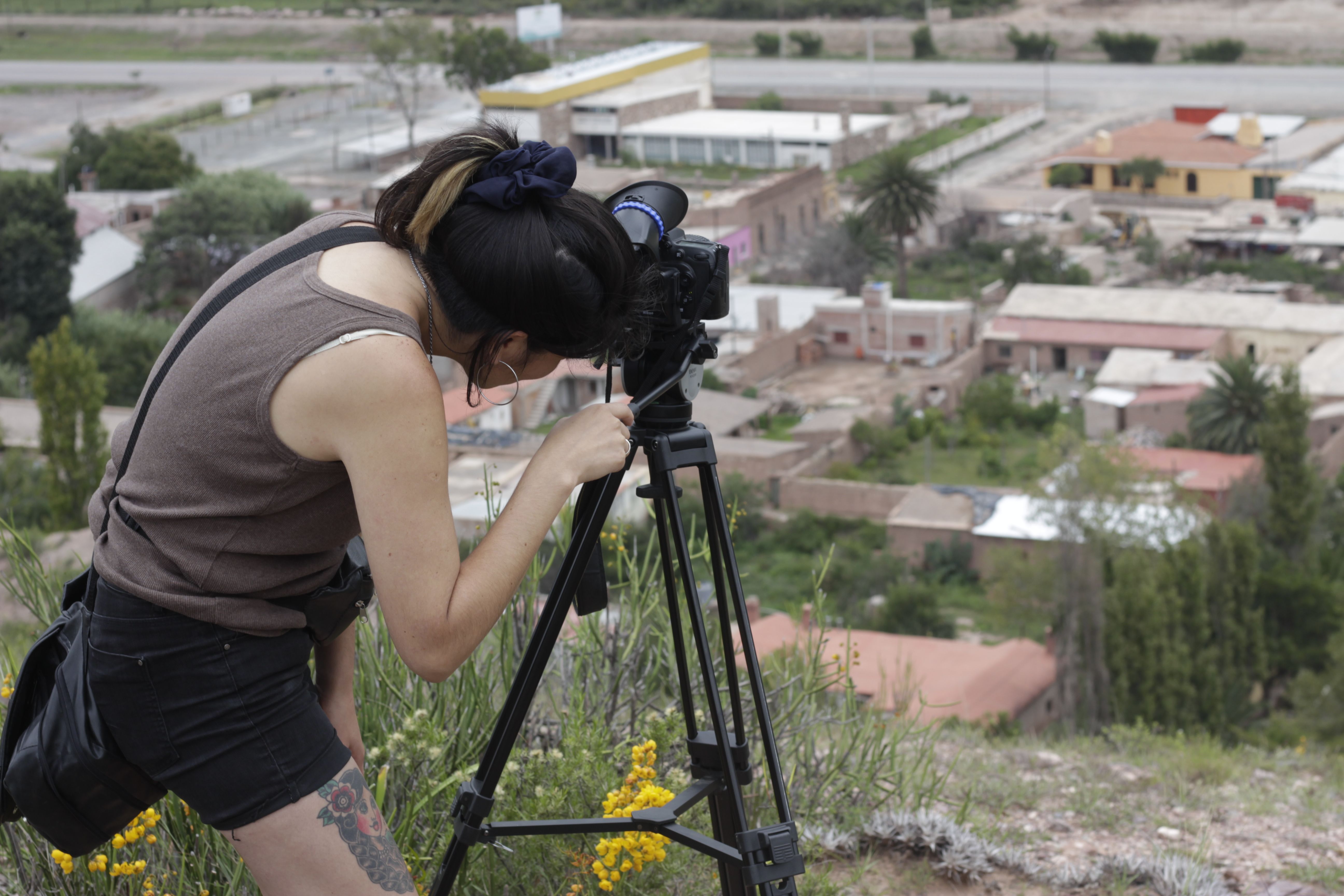 La Directora María Florencia Cárdenas durante el rodaje de "La Alegría del Diablo"