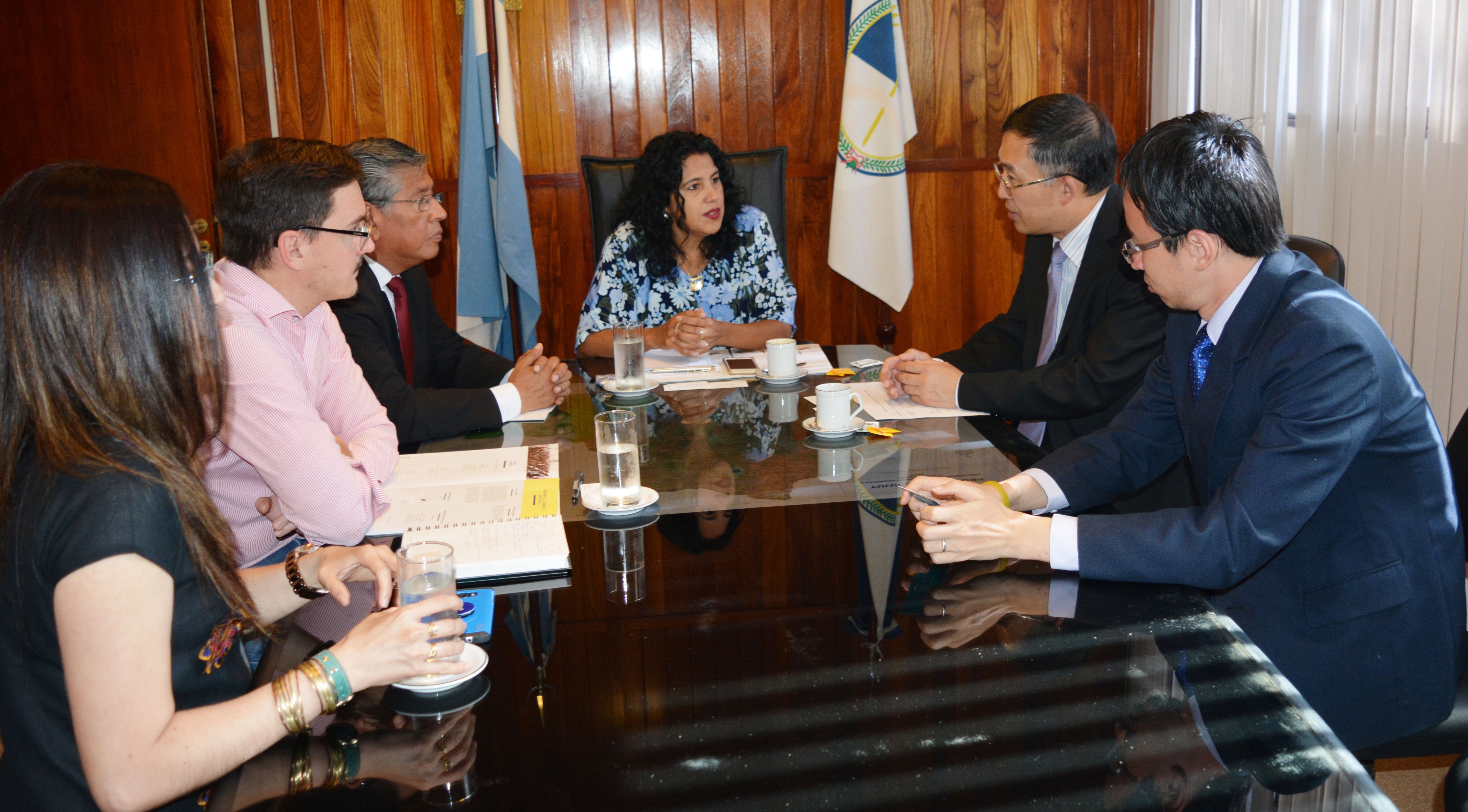 La Secretaria de Desarrollo Productivo, Patricia Ríos, encabezó el encuentro con los funcionarios de la República Popular China.