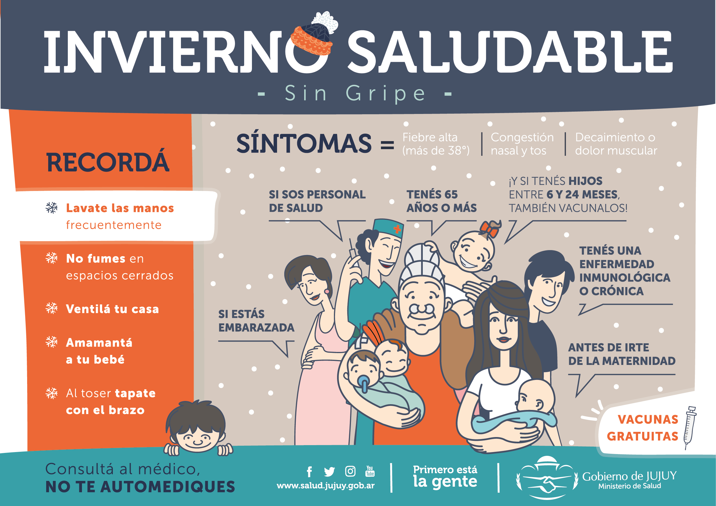 Recomendaciones para llegar al invierno saludablemente.