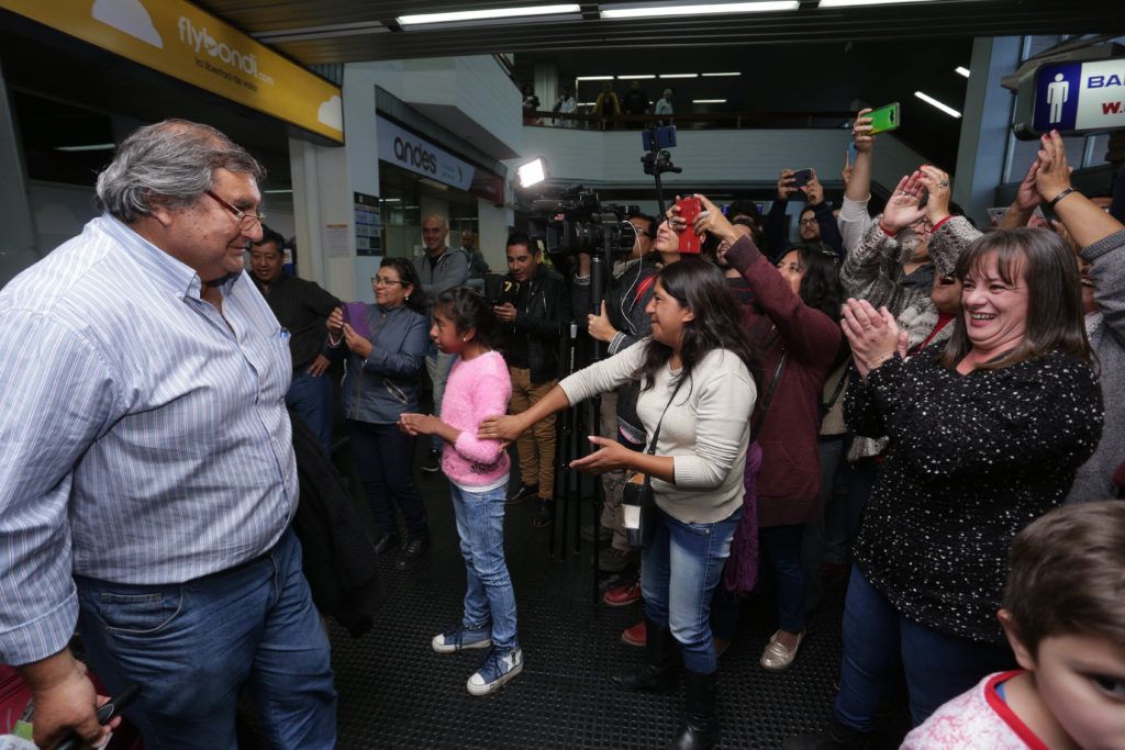 Familiares y amigos recibieron al contingente jujeño