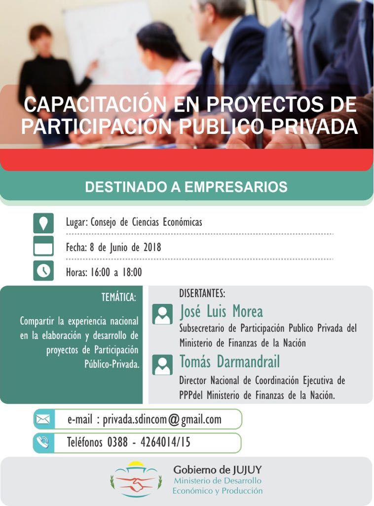 Capacitarán en proyectos públicos-privados.