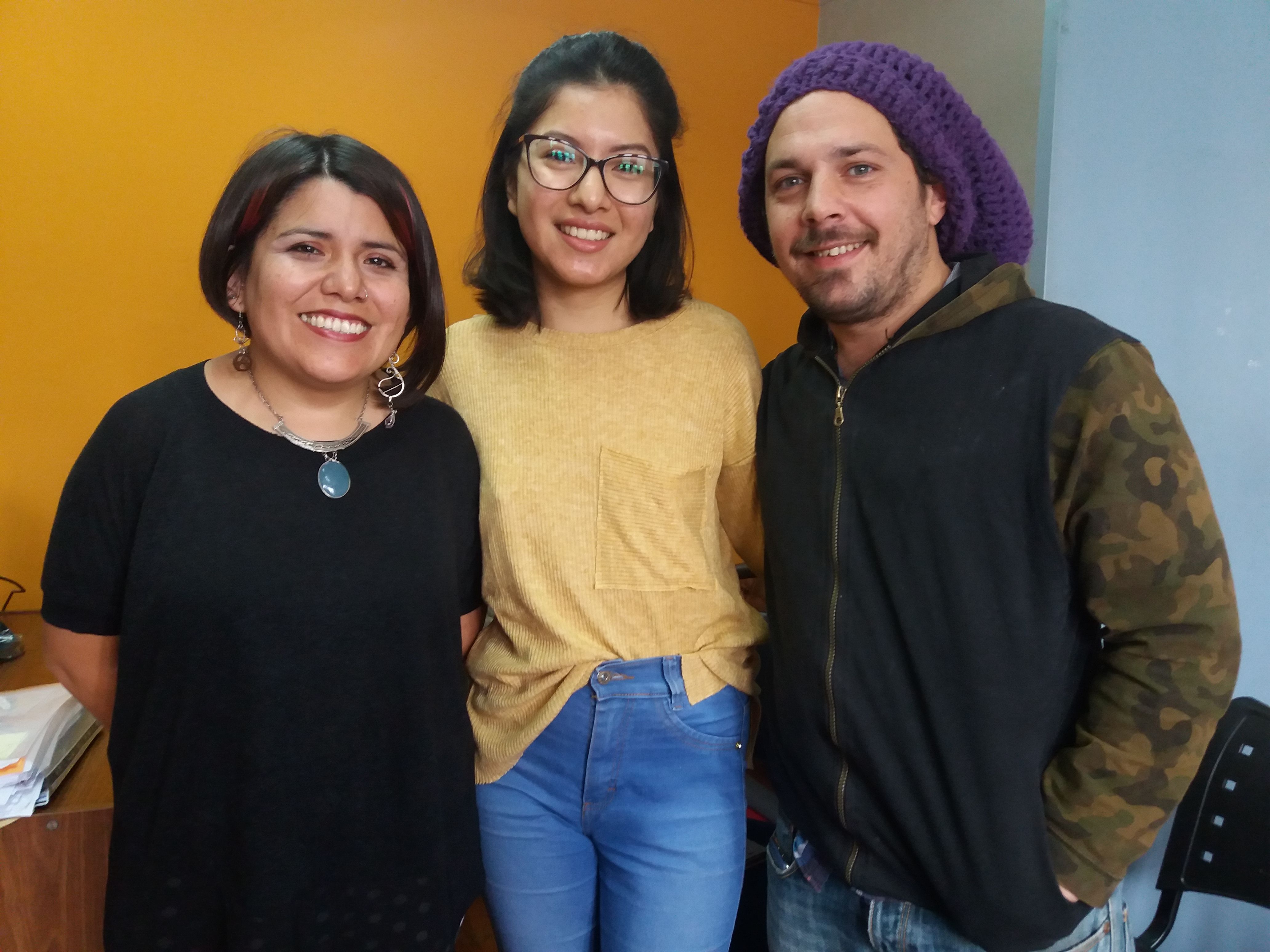 Carona Mercado, Florencia Adorno y Nahuel Almada, tesistas del ENERC NOA