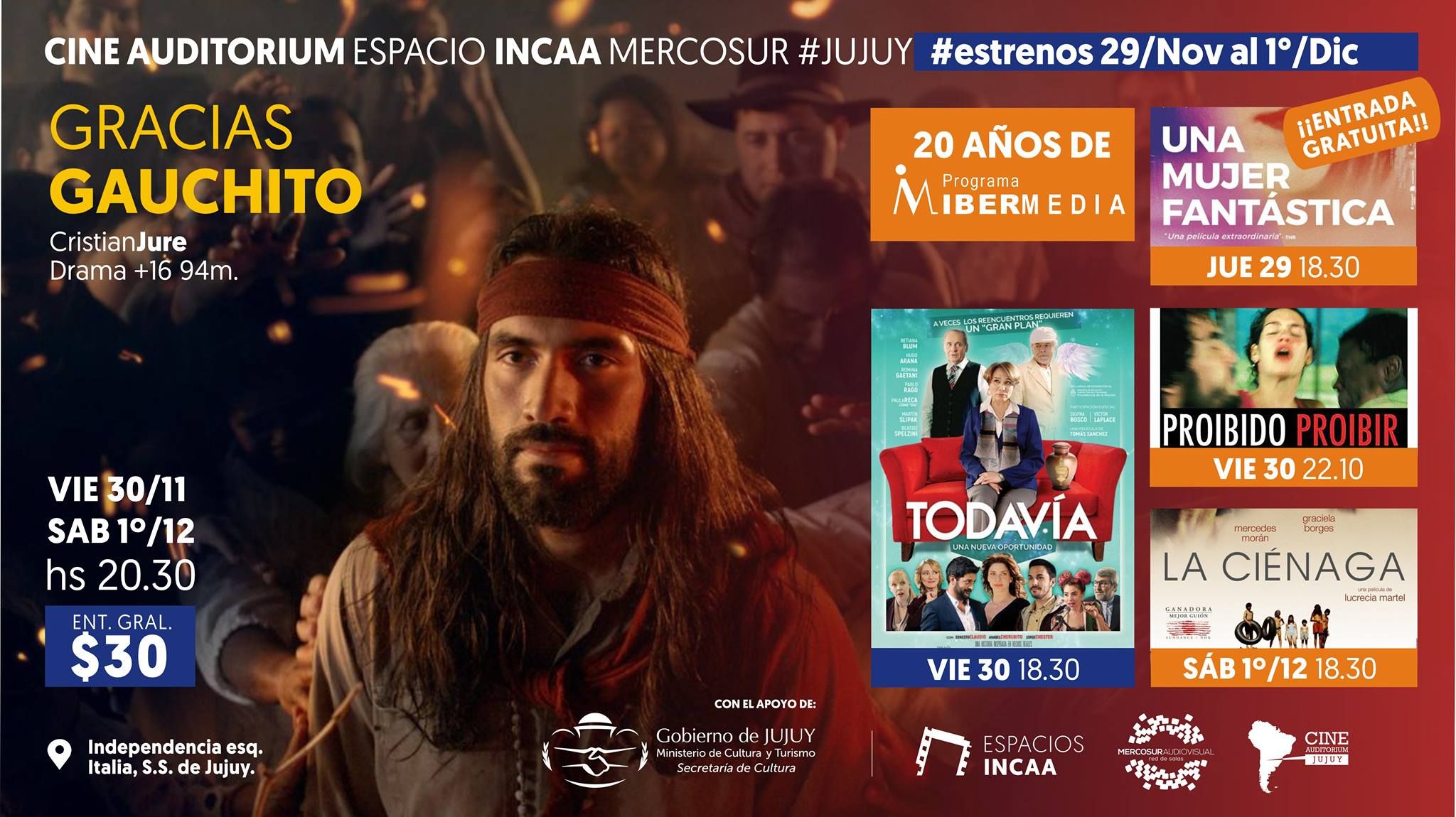 Una cartelera con el mejor cine argentino y de iberoamerica