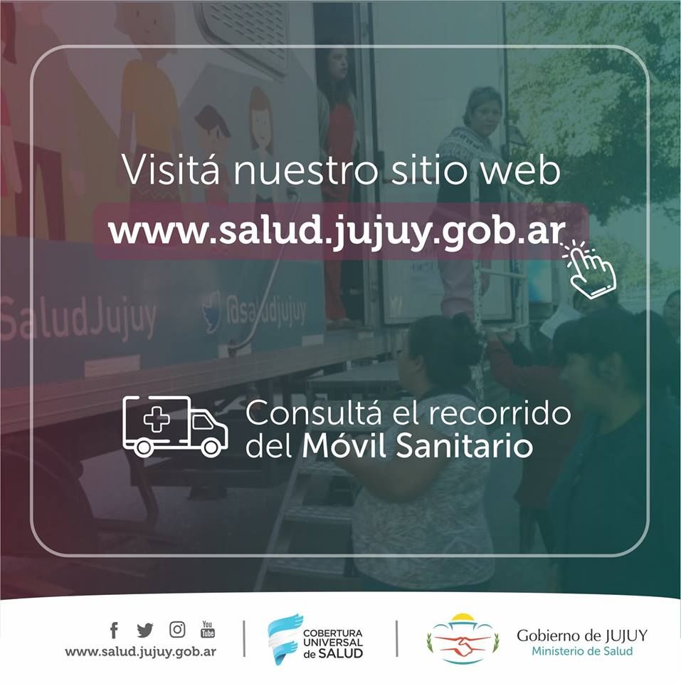 Ingresando a nuestra web contás con toda la información sobre la programación de los lugares y CAPS que visitará nuestro camión sanitario durante este mes. 