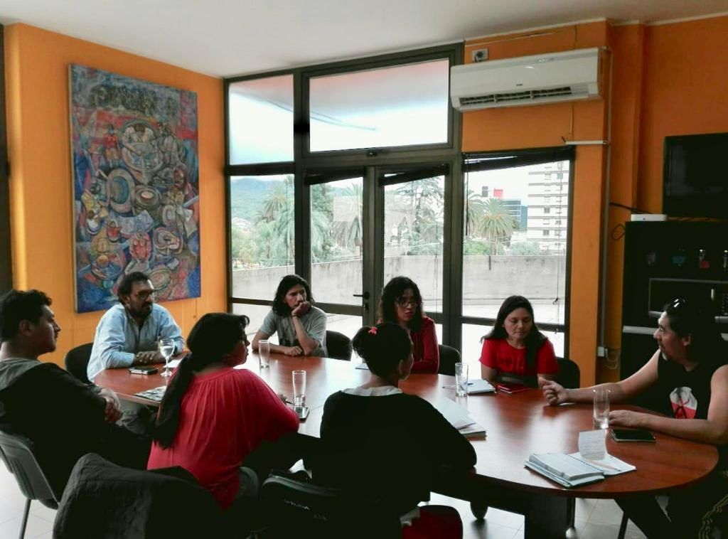 Medina Zar junto a los teatreros independientes autoconvocados