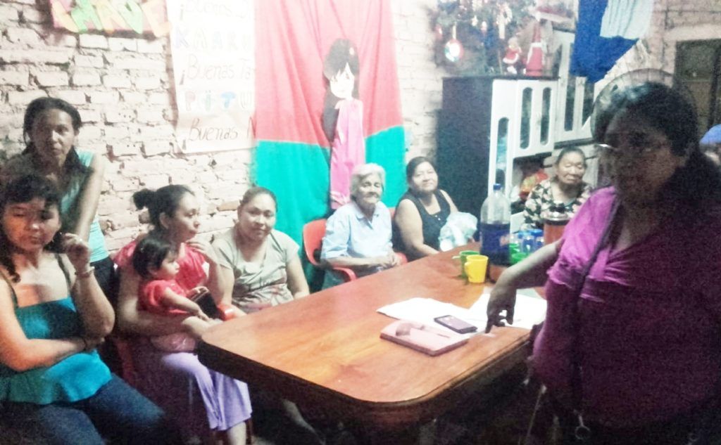 Reunión con los referentes de las comunidades guaraníes.