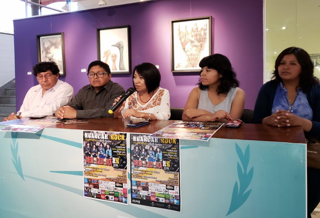 Rebeca Chambi destacó la importancia del rock durante la presentación del "Huancar Rock"