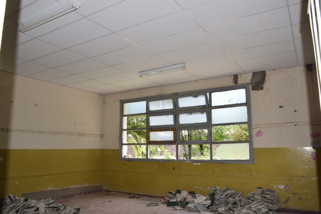 Interior de una de las aulas refaccionadas. 