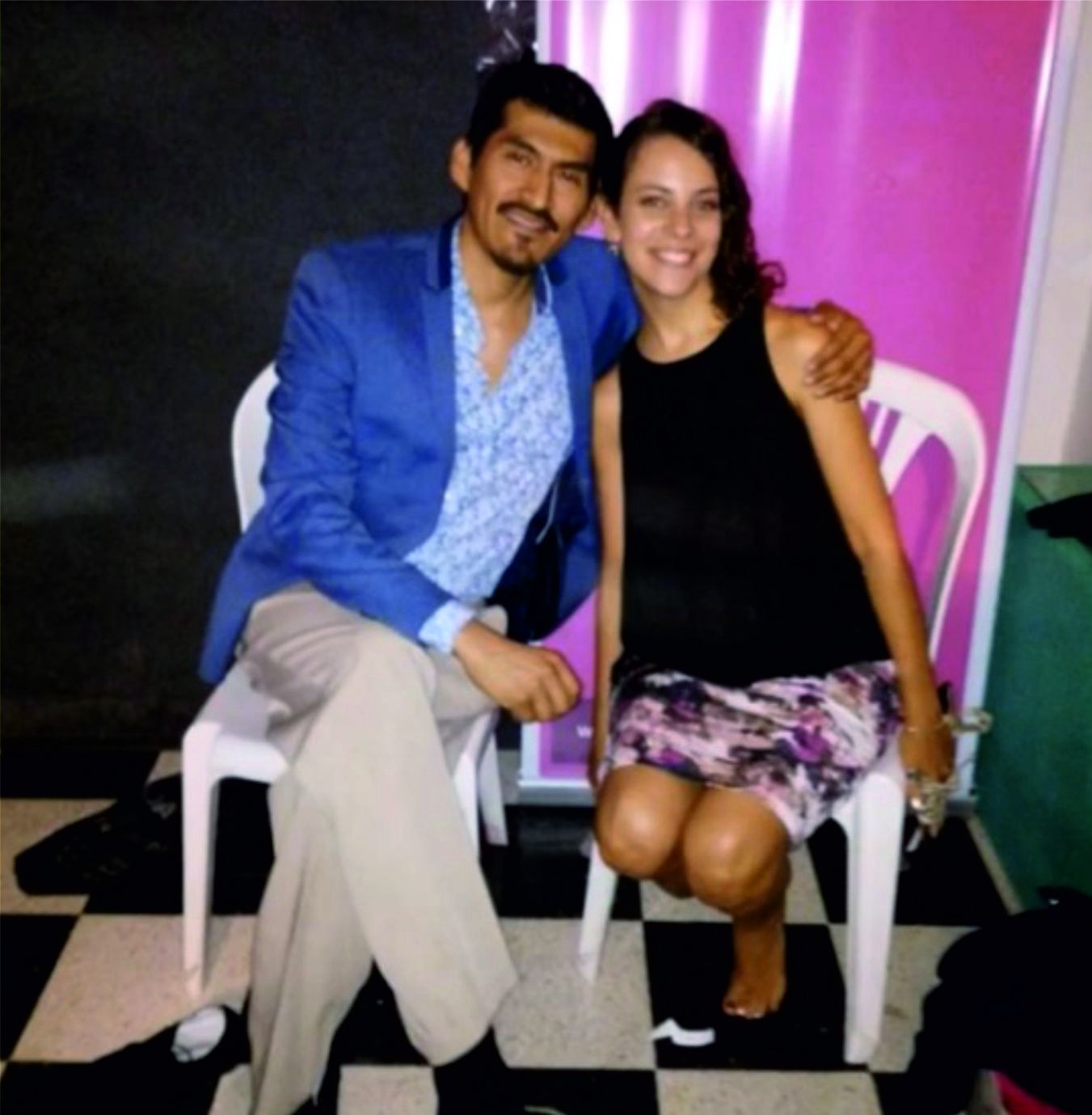 Benjamín Galián junto a Carla Zarzoso, su pareja de baile durante la gala en CAJA