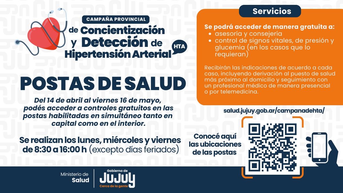 Inicia la Campaña Provincial de Concientización y Detección de la Hipertensión Arterial Inicia la Campaña Provincial de Concientización y Detección de la Hipertensión Arterial
