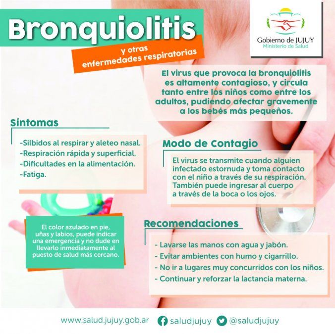 Bronquiolitis: recomendaciones para prevenir casos en Jujuy