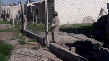 Las obras, como en este merendero de Alto Comedero, son realizadas y supervisadas por obreros y profesionales del Ministerio de Infraestructura.
