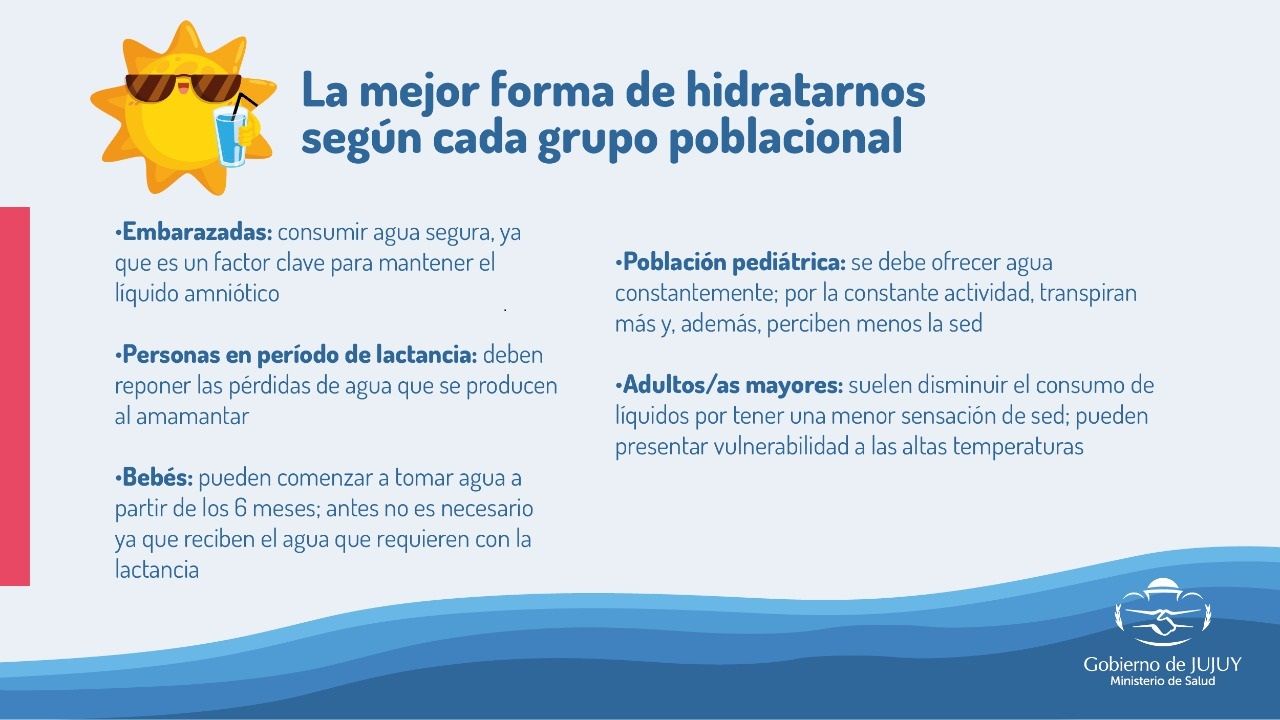 el consumo de agua se debe incrementar ante las altas temperaturas