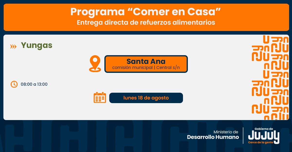 Familias de tres localidades recibirán unidades alimentarias