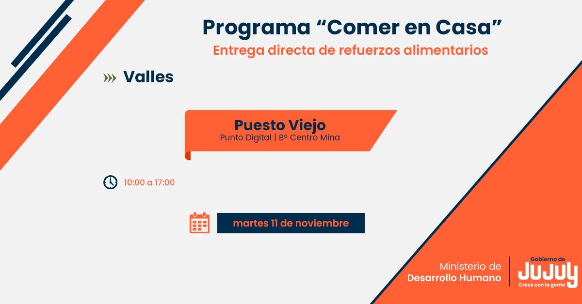 El programa Comer en Casa estará en seis localidades de Valles