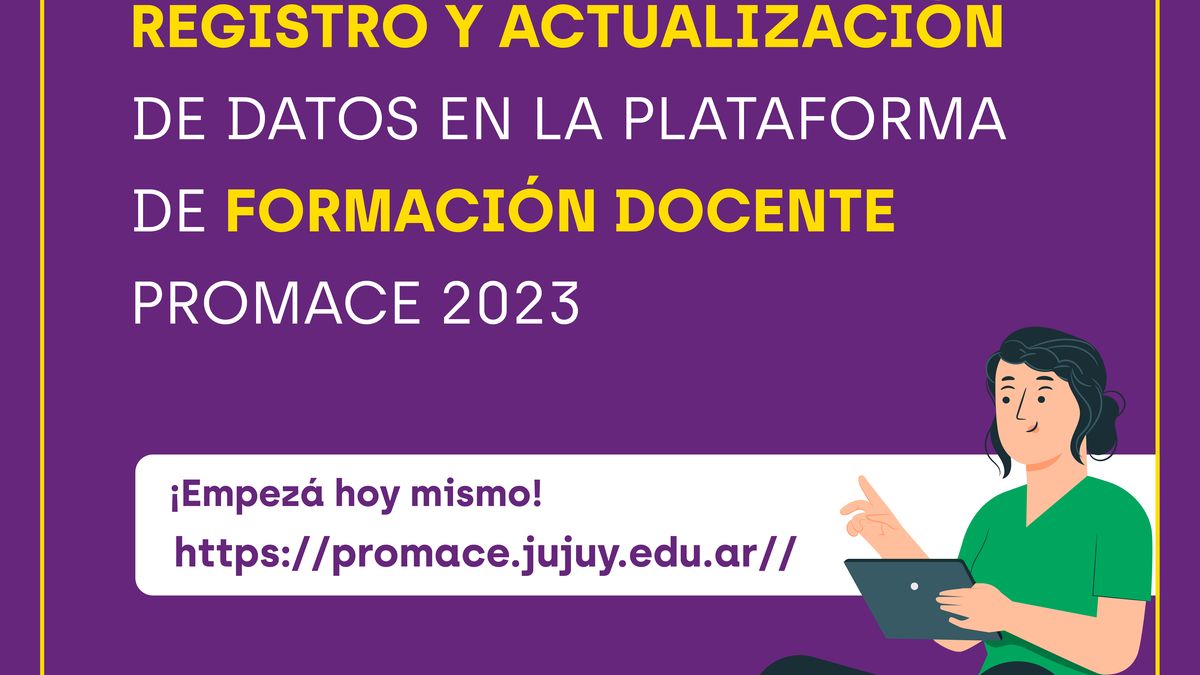 Formación Docente: Habilitan actualización y registro de datos personales