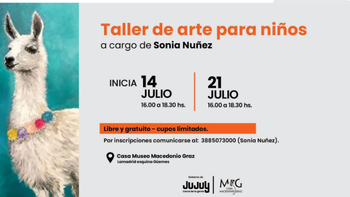 Taller de arte para niños en la Casa Macedonio Graz