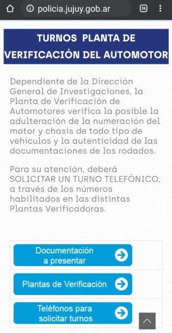 Turnos para la verificación del automotor