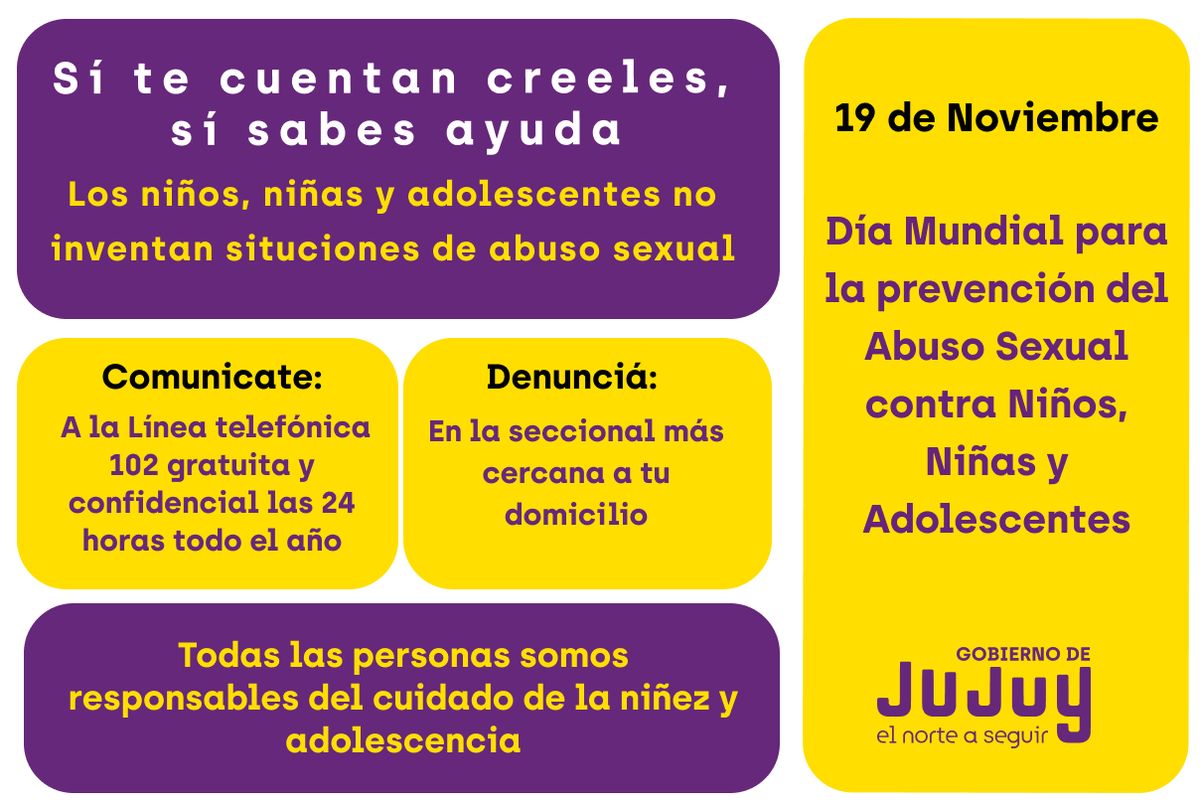 19 de noviembre: Día Mundial para la Prevención del Abuso Sexual Contra Niñas, Niños y Adolescentes