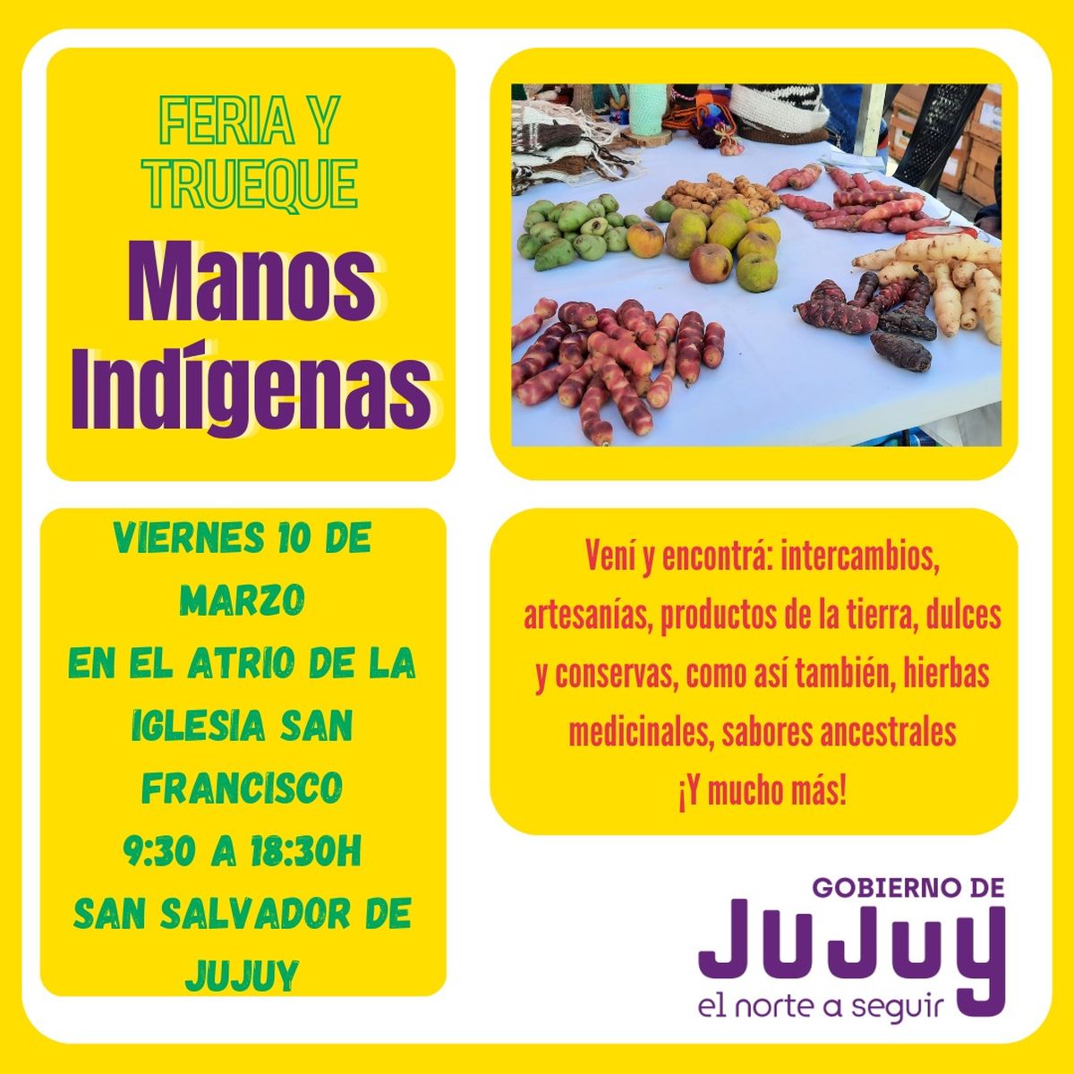 Nueva edición de la Feria y Trueque  Manos Indígenas