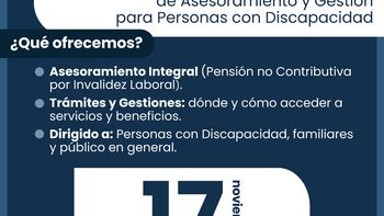 Oficina Móvil brindará asesoramiento a personas con discapacidad en Los Lapachos