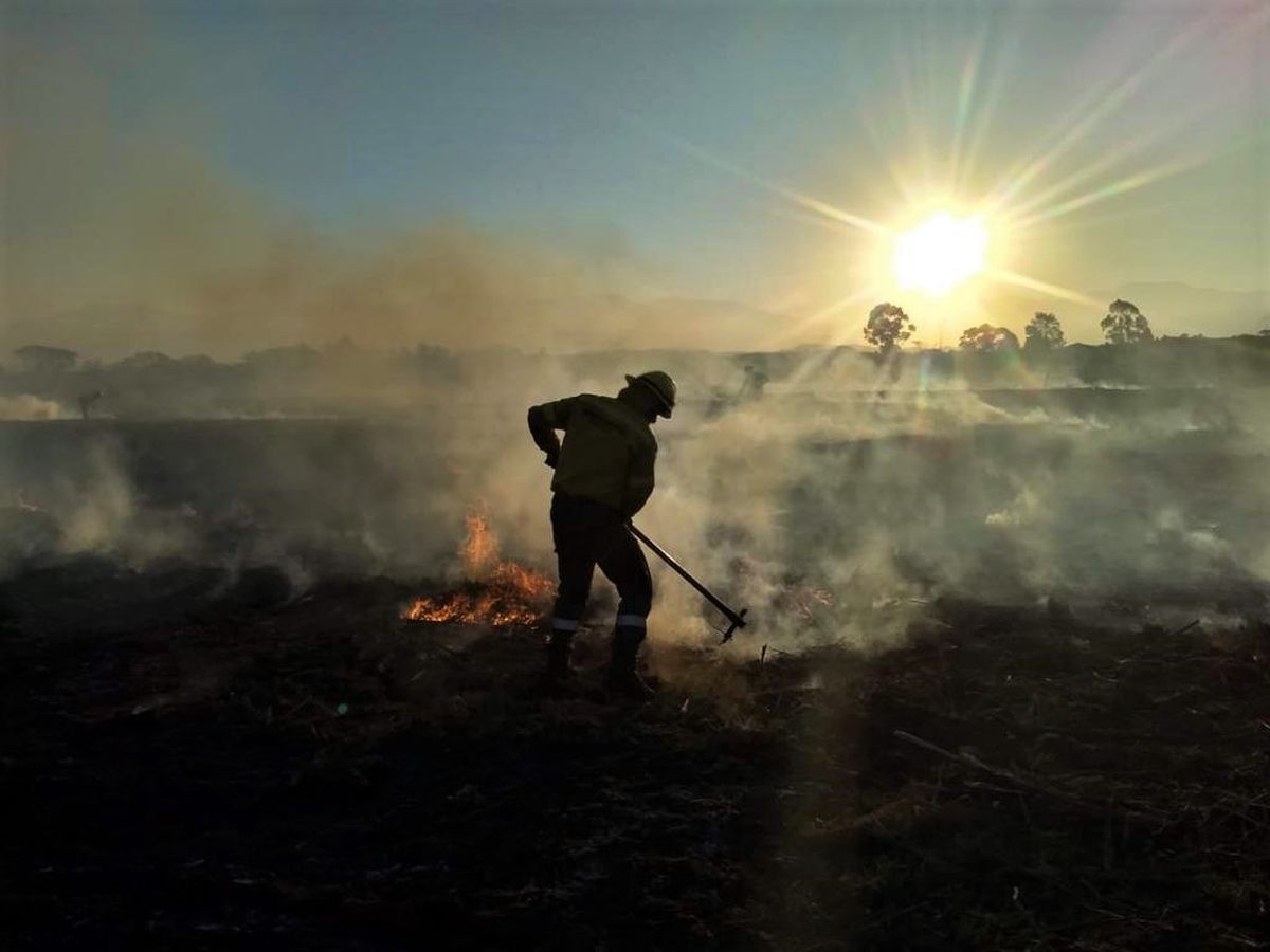 Jujuy trabaja en terreno para evitar el avance de los incendios de Salta