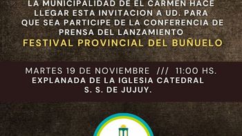 Se viene el tradicional Festival Provincial del Buñuelo en El Carmen