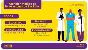 Los Nodos Campo Verde, El Chingo, Alberdi y Victoria Cruz cuentan con atención médica de lunes a lunes